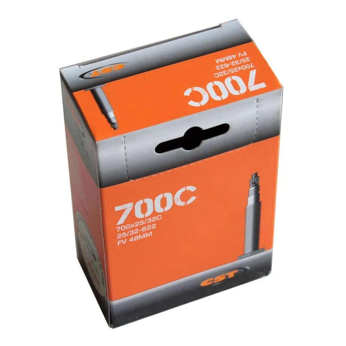 Tube 700 x 25-32C - Presta Valve 48mm Threadless Valve - Black – CST Tyres